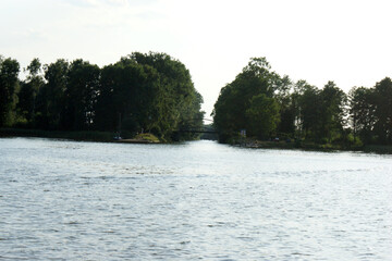 canal for boats on the lake