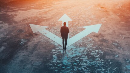 Person thinking about which direction to move in