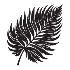Obraz premium tropical leaf. silhouette vector design