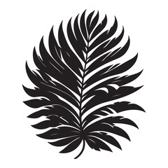 Obraz premium tropical leaf. silhouette vector design
