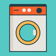 vector illustration of washing machine