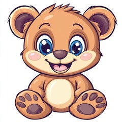 Obraz premium Cute Cartoon Bear.