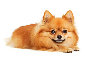 Dog pomeranian mammal animal isolated on white background
