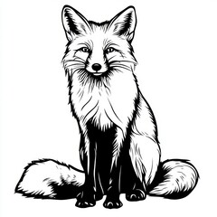Obraz premium Fox Illustration.