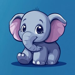 Naklejka premium Cute Baby Elephant.