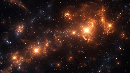 Naklejka premium A close-up view of a star cluster in the Milky Way galaxy.