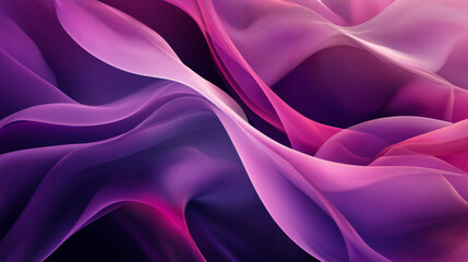 Obraz premium Smooth liquid gradient waves in purple and pink, moving fluidly across angular geometric forms for a balanced yet dynamic composition.