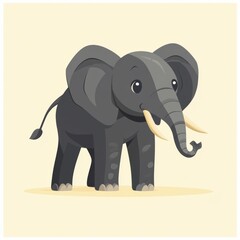 Obraz premium Cute Cartoon Elephant.