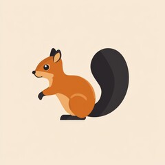 Fototapeta premium Cute Squirrel Icon.