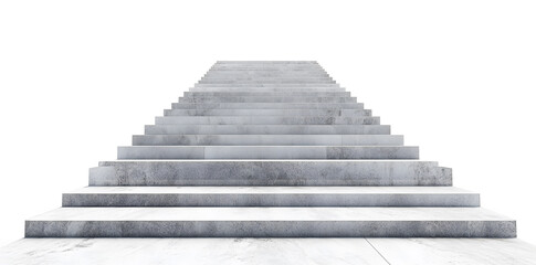 White steps architecture staircase isolated on white background