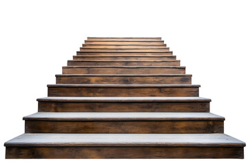 Wooden steps architecture staircase isolated on white background
