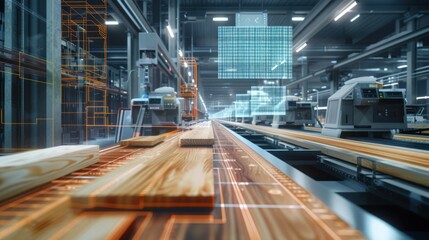 Automated Wood Processing Factory