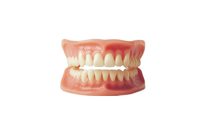 Obraz premium Dental prosthesis on a white transparent background