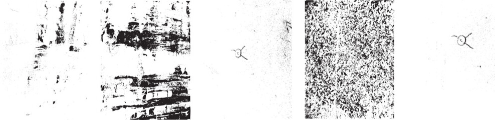 Grunge textures set. Collection of vector overlay, distress, textures .Simply Place texture over any Object to Create grunge,splattered ,dirty effect .Various distressed texture for your design. 