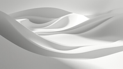 Abstract White Architecture: Curved Lines & Minimalism