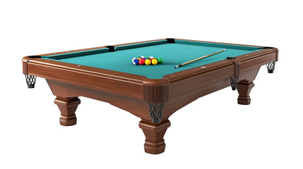 Pool table on a white transparent background