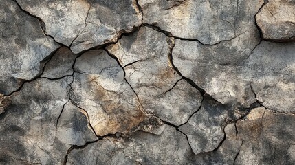 Obraz premium Close-up of cracked and weathered stone.