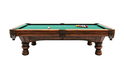 Pool table on a white transparent background