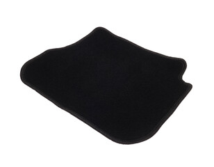 One black car mat isolated on white