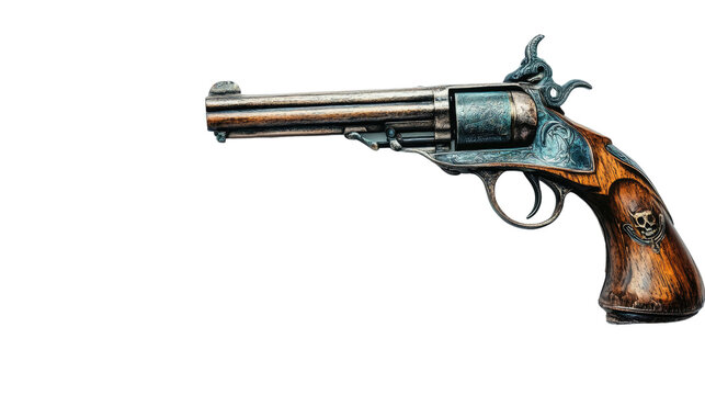 recommend clip art: Pirate gun on a white transparent background