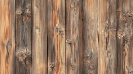 Naklejka premium A weathered wooden wall, with visible knots and grain patterns.