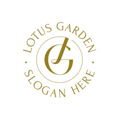 Initial Monogram Letter LG GL Logo Design