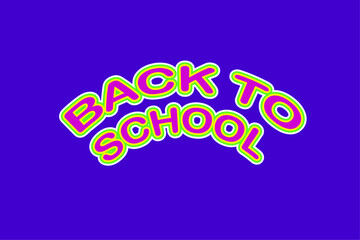 Back to school text effect vector design template.