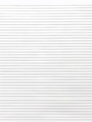 Obraz premium Notebook Lined Paper Background with horizontal lines neatly spaced across a clean white sheet 