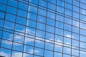  Sky reflected in structural windows