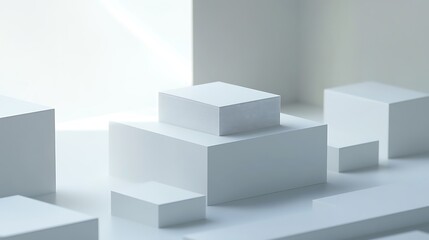 Blank business card mockup on white textured background 3d illustration 3d rendering card template