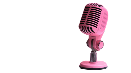 Microphone on a white transparent background