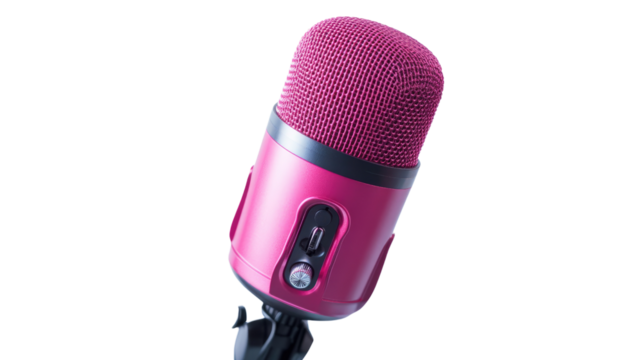Microphone on a white transparent background