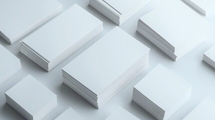Blank business card mockup on white textured background 3d illustration 3d rendering card template