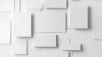 Blank business card mockup on white textured background 3d illustration 3d rendering card template