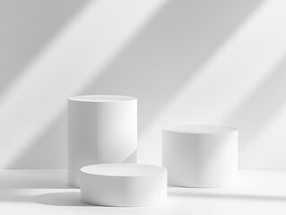 White Pedestals on Surface