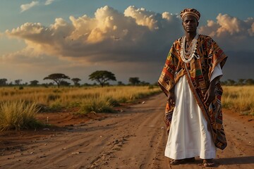 Fototapeta premium African man in Traditional National Clothes