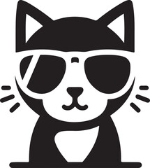 Cat vector silhouette illustration eps
