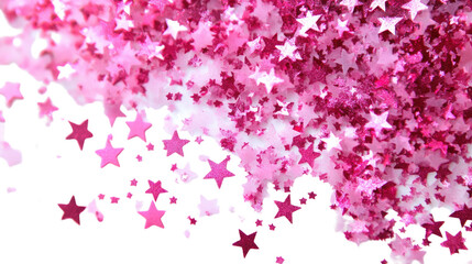 Heart confetti on a white transparent background