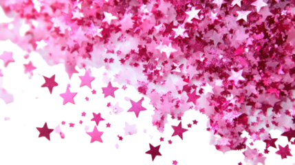 Heart confetti on a white transparent background