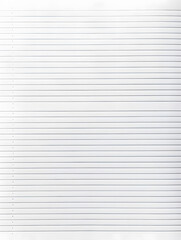 Obraz premium Notebook Lined Paper Background with horizontal lines neatly spaced across a clean white sheet