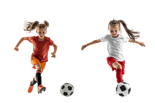 children playing soccer