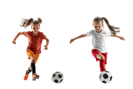children playing soccer