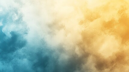 Abstract Watercolor Background with Blue and Yellow Tones