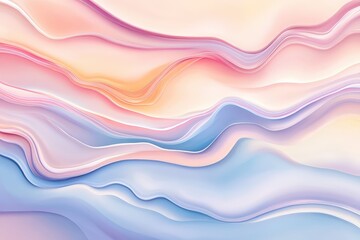 Fototapeta premium Smooth abstract background image with rainbow-colored waves , rainbow, colorful, abstract, smooth, waves, gradient, background. Beautiful simple AI generated image