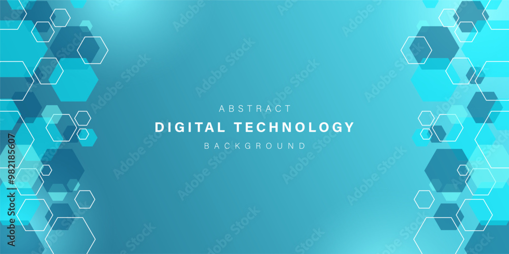 Wall mural blue abstract technology background. business technology communication. hi tech digital connection. 