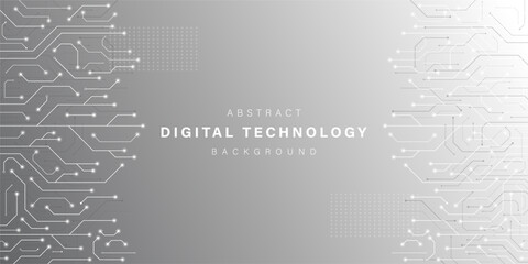 Grey abstract technology background. business technology communication. Hi tech digital connection. high tech. science. modern technology business concept. futuristic background. vector illustration