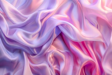 Obraz premium Soft, flowing pink and purple silk fabric in abstract pattern.