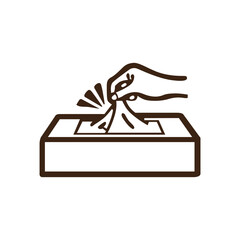 Make a Professional Take Tissue Vector Line