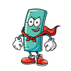 Cute Ruler Mascot Illustration