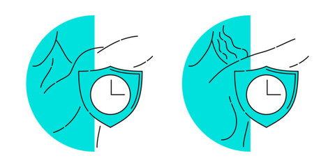 Long-lasting antiperspirant icon for men and women